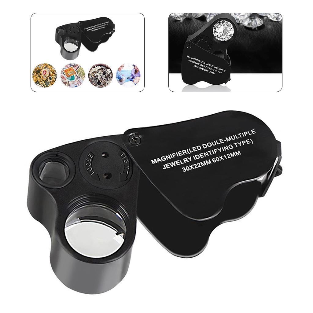 Collapsible 30X Loop w/ LED Light Magnifying