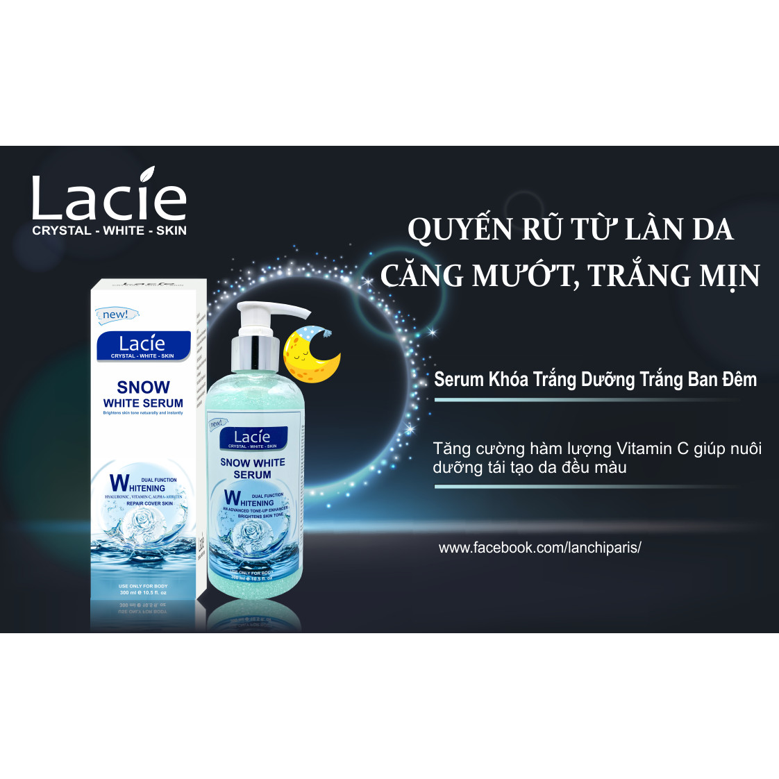 SERUM TUYẾT TRẮNG DA TOÀN THÂN LACIE SNOW WHITE SERUM