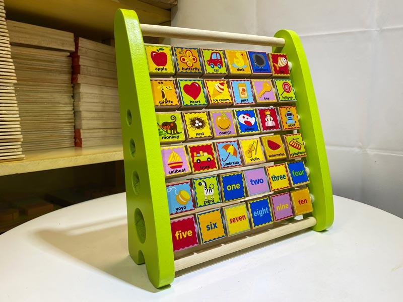 Khung chữ cái tiếng anh và số bằng gỗ, đồ chơi trẻ em thông minh cho bé chơi tại nhà phát triển tư duy
