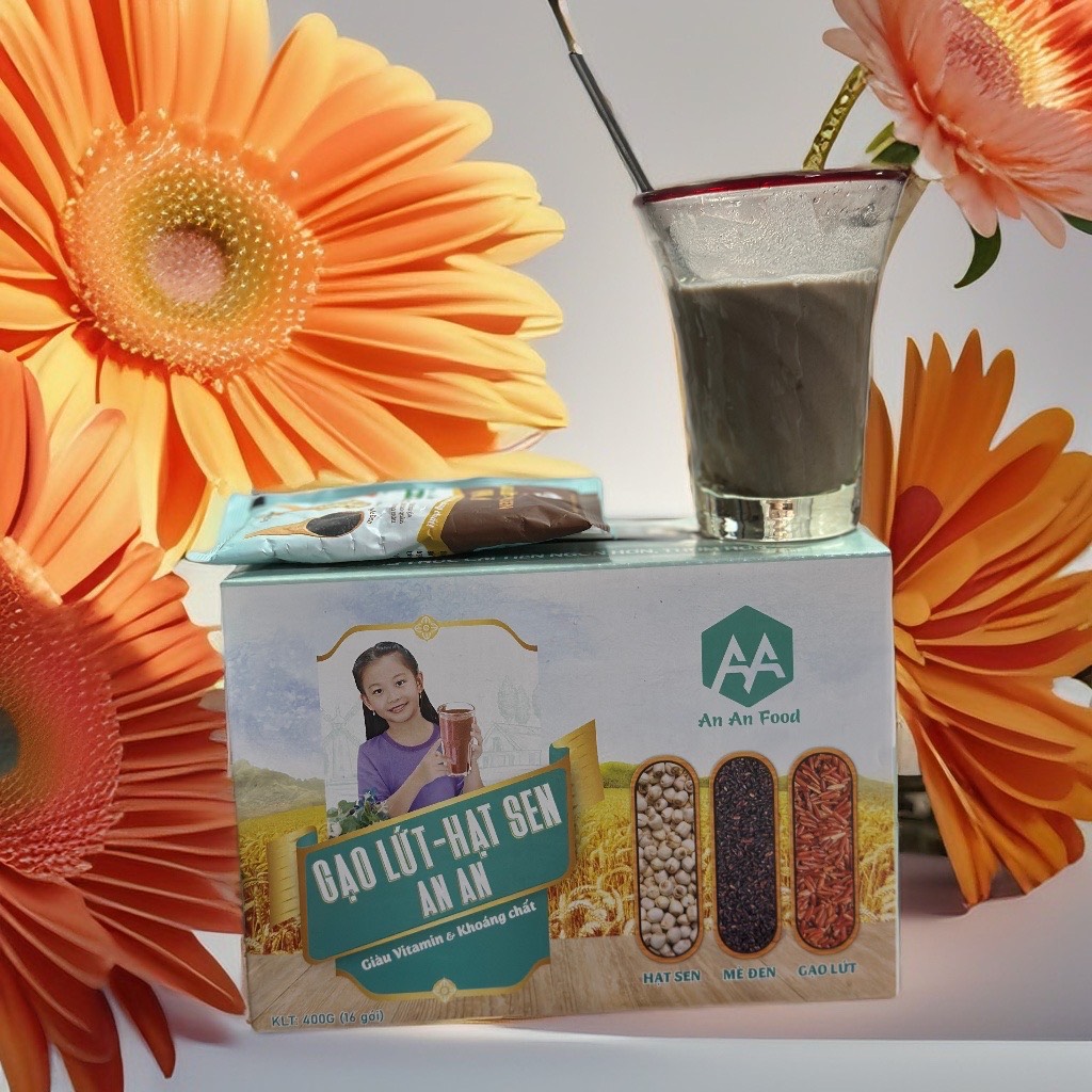 Bột gạo lứt hạt sen mè đen  lượng đường thấp hữu cơ tự nhiên