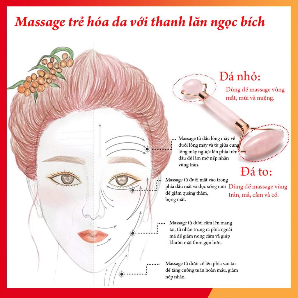 Thanh lăn đá massage trẻ hóa làn da