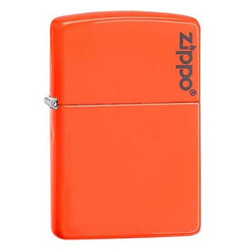Bật Lửa Zippo 28888zl - Bật Lửa Zippo Plain With Logo Neon Orange Matte