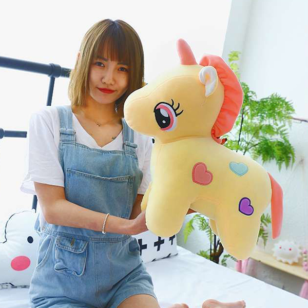 Gấu Bông Ngựa Pony (40 Cm) Gb18 (Màu Vàng)