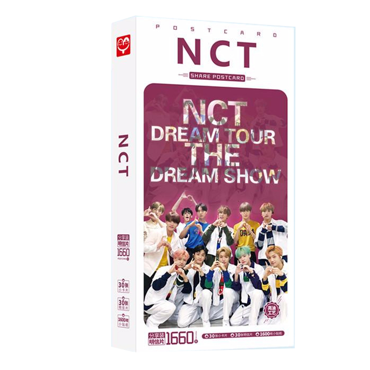 Hộp postcard NCT hộp ảnh bộ ảnh có ảnh dán sticker lomo bưu thiếp tặng hình thiết kế Vcone