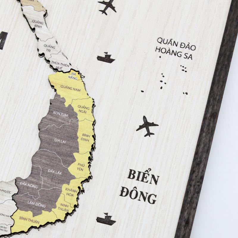 Tranh Treo Tường Bản Đồ Việt Nam 28 cm - Bách Mộc