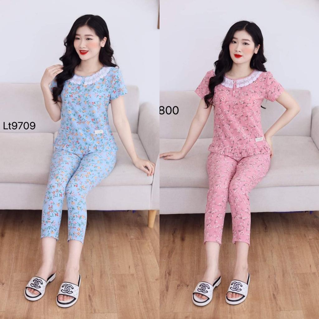 Bộ quần áo ngủ nữ dài mặc nhà đẹp chất lụa mềm mịn