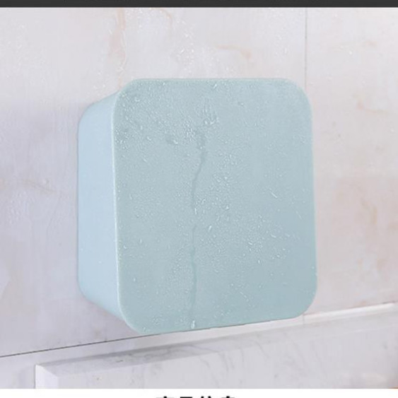 Hộp đựng đồ treo tường chống nước tiện ích tặng kèm 2 miếng dán chắc khỏe- giao màu ngẫu nhiên