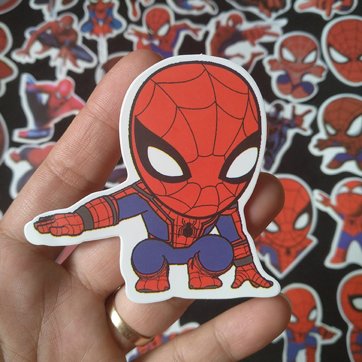 Bộ Sticker dán cao cấp chủ đề SPIDER MAN - NGƯỜI NHỆN - Dùng dán Xe, dán mũ bảo hiểm, dán Laptop