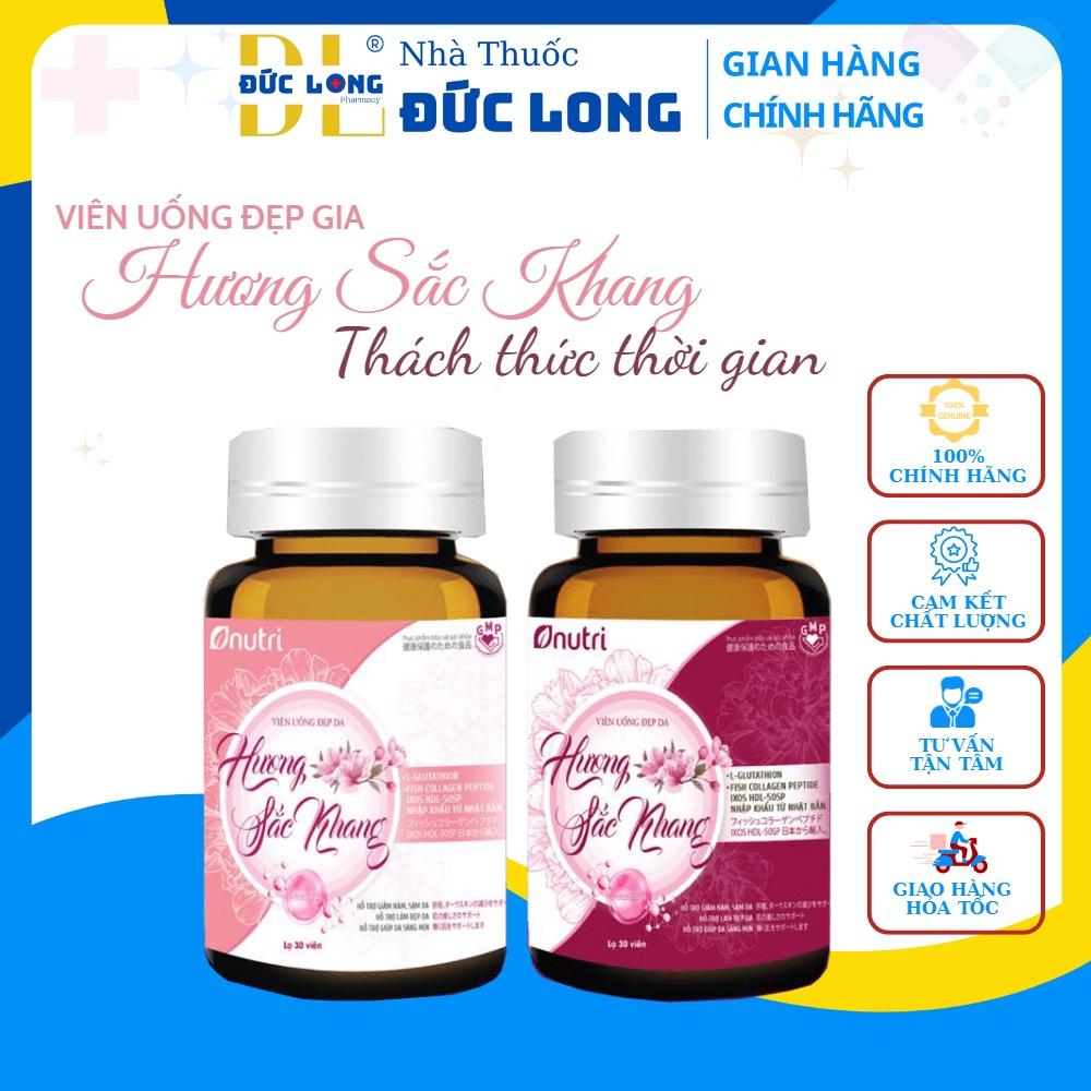 Viên Uống Đẹp Da Hương Sắc Khang hỗ trợ giảm nám & sạm da - Hộp 2 lọ x 30 viên