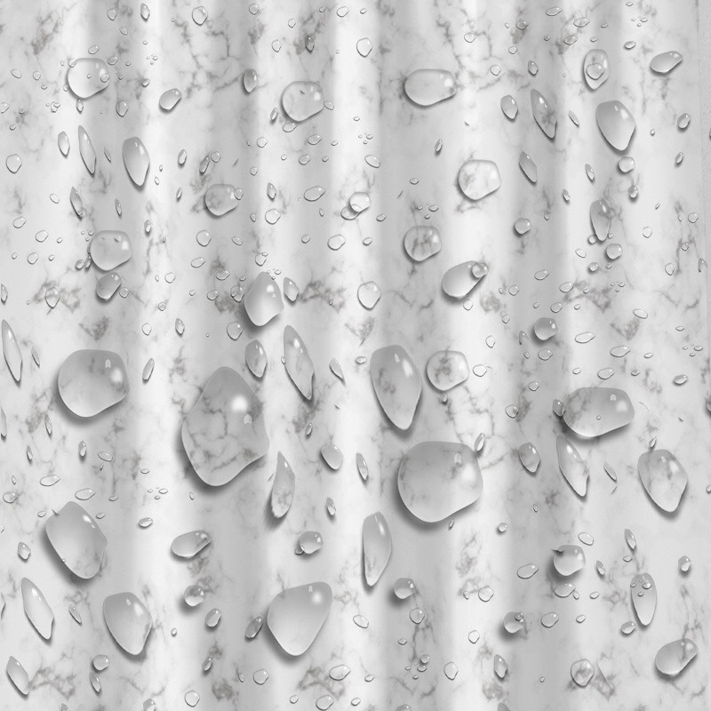 Rèm phòng tắm PEVA 1.8MX1.8M Chống nước TẶNG KÈM MÓC - MẪU ĐÁ HOA CƯƠNG