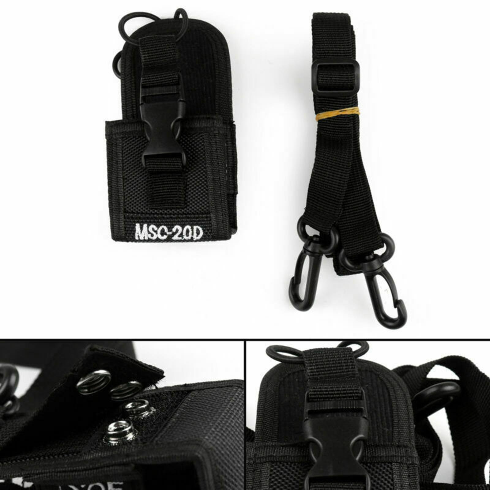2x Premium Radio Holder Case Holster Pouch for Radio Walkie Durable