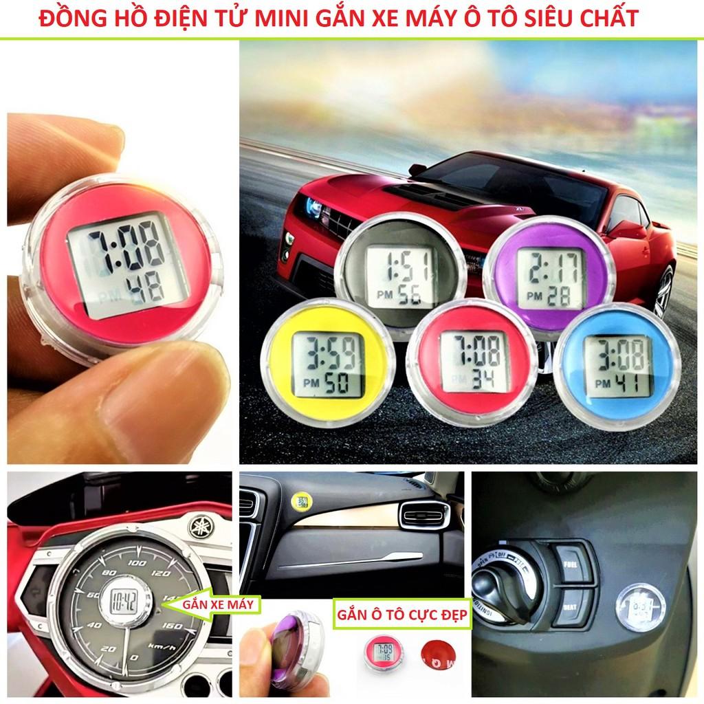 ĐỒNG HỒ ĐIỆN TỬ MINI GẮN XE MÁY Ô TÔ SIÊU ĐẸP LOẠI TỐT , ĐỒNG HỒ TRANG TRÍ XE MÁY SIÊU BỀN