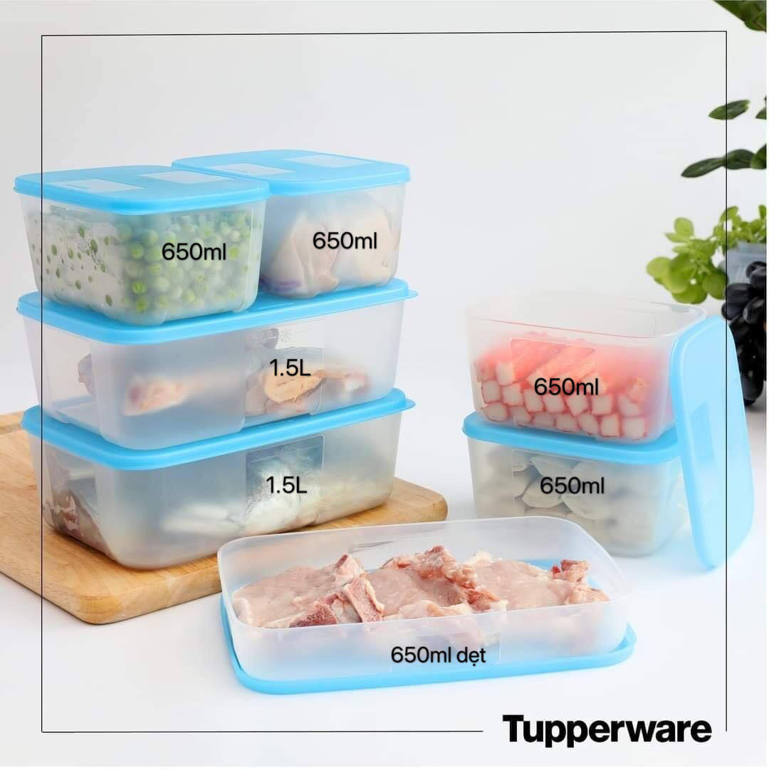 BỘ HỘP TUPPERWARE TRỮ ĐÔNG FREEZERMATE FIT SET (7 HỘP)