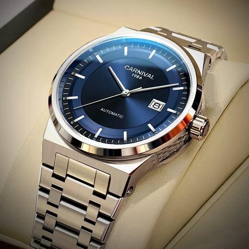 Đồng Hồ Nam Dây Thép Carnival 8092G-VT-KL Automatic - Kính Sapphire - Size 42mm - 3 Màu