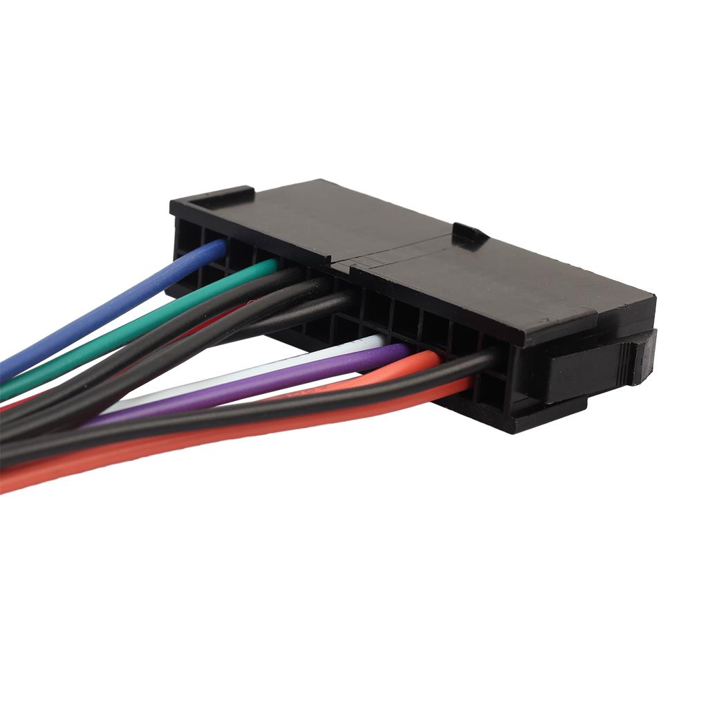 6" ATX 24-Pin Female to 12-Pin Male Converter Adapter Power Supply Cable 18AWG Black Sleeved Cord for Acer Q87H3-AM Q87