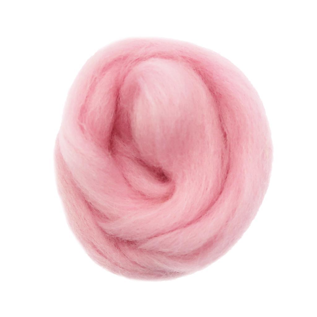 3-5pack Handmade 10g Wool Roving Fibre For Needle Felting Materials Pink 1