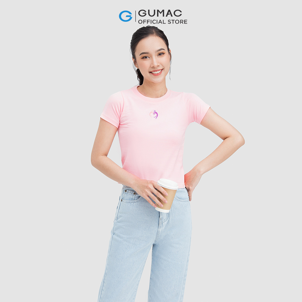 Quần jeans nữ GUMAC QJC05063 ống rộng