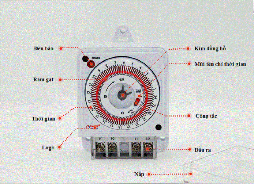 Công tắc hẹn giờ lập trình giờ bật tắt điện công suất lớn Kerde