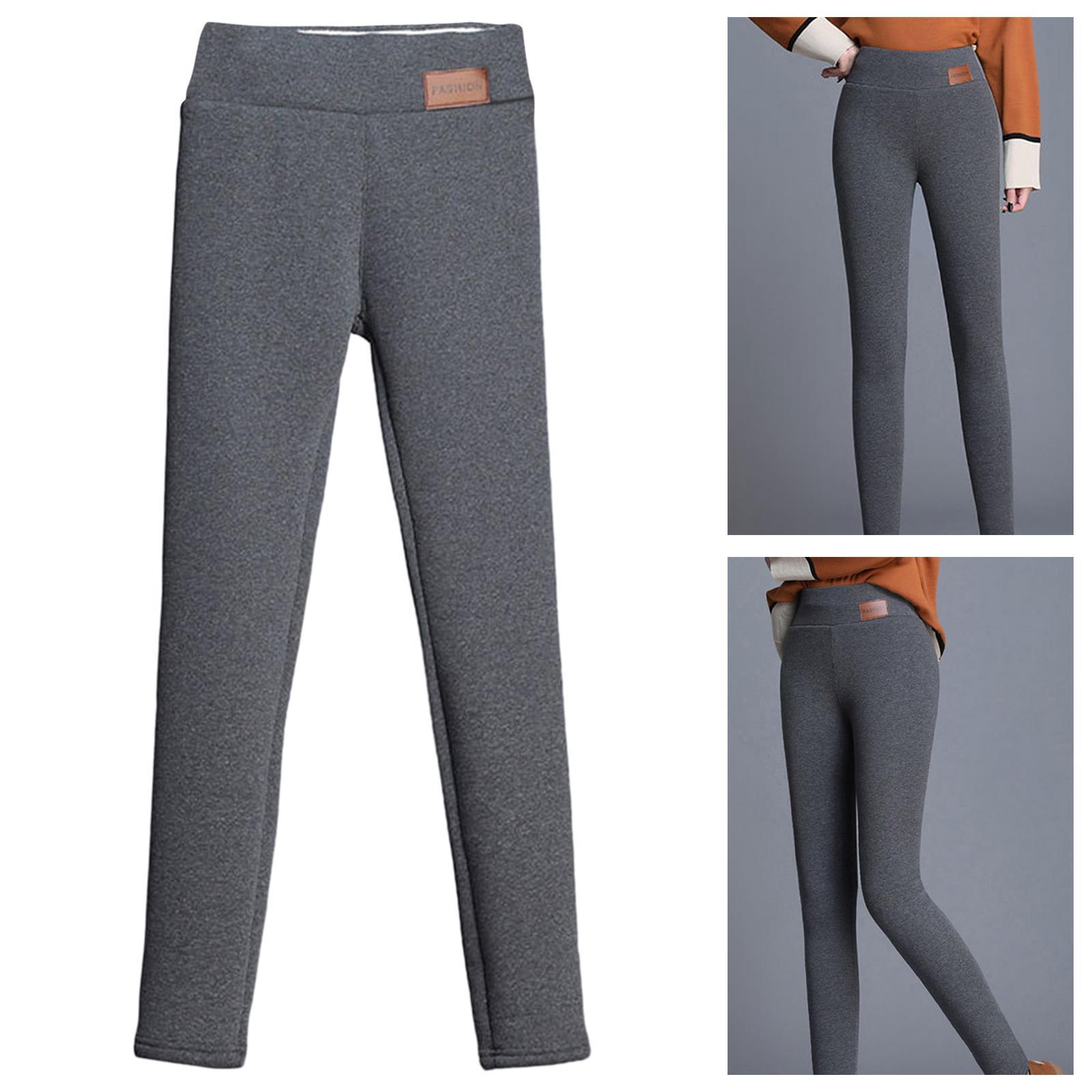 Women Fleece Lined Leggings High Waist Legging for Outdoor Stretchy Warm
