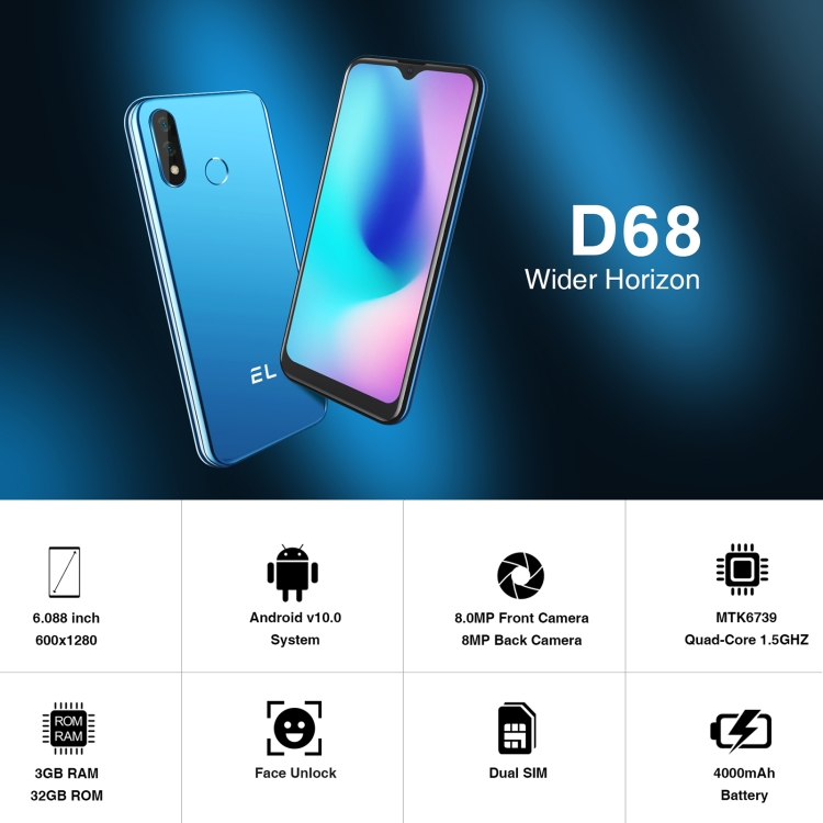 Điện Thoại Smartphone KXD EL D68 3GB/32GB - Hàng chính hãng