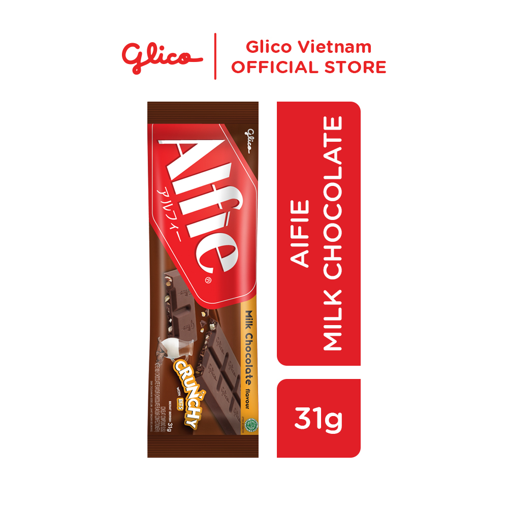 Combo 5 thanh cocola Glico Alfie Mix vị (3 Chocolate -1 Strawberry -1 Peanut)