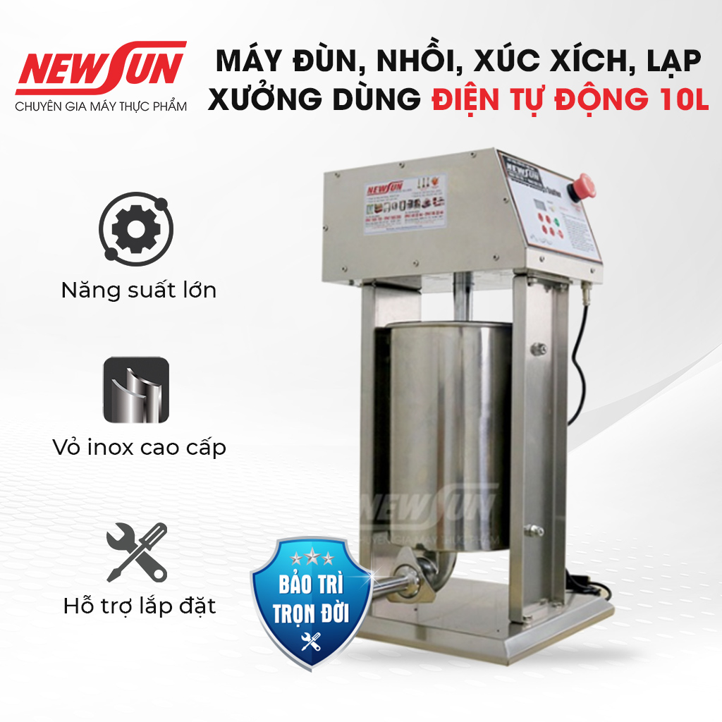 Máy Đùn Xúc Xích Tự Động 10L 