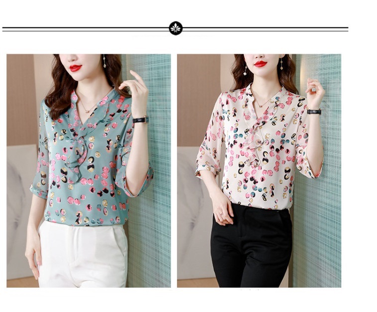 Áo sơ mi tay cộc nữ tay ngắn mùa hè mã 8533