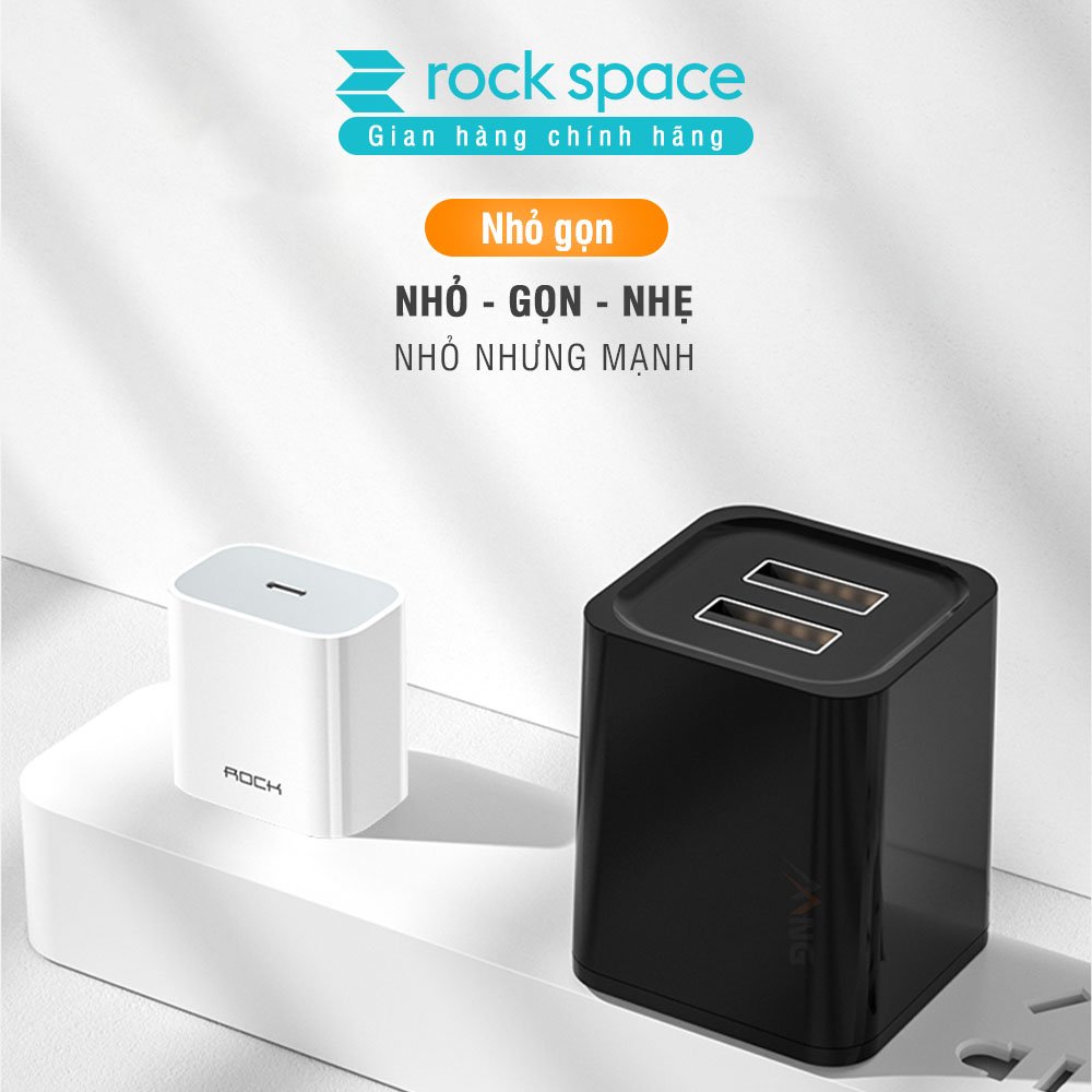 Bộ sạc nhanh PD 20W cho iP Rockspace T18 củ sạc nhanh chống cháy nổ hàng chính hãng-Bảo hành 12 tháng