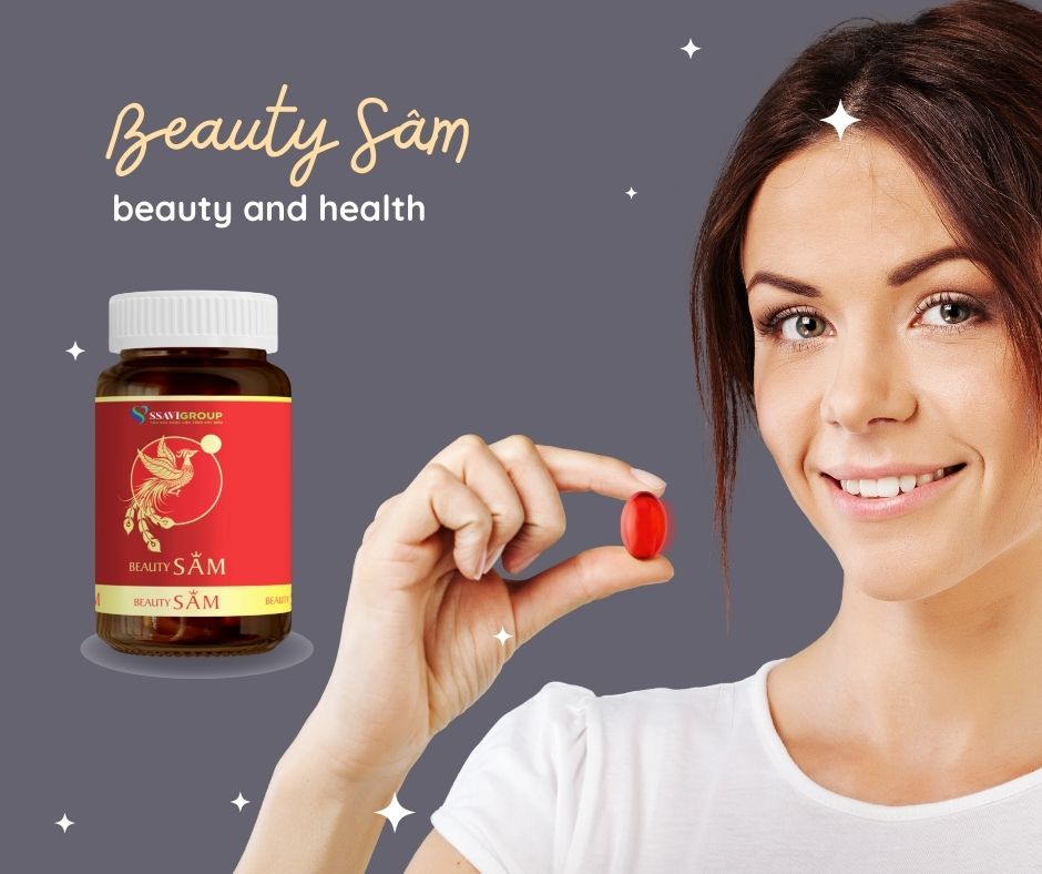 Viên uống Đẹp Da (BeautySAM) - Da sáng bóng, nhẵn mịn, hồng hào từ bên trong một cách tự nhiên, nâng cao thể trạng, thải độc và thanh lọc cơ thể, Cải thiện nội tiết tố nữ