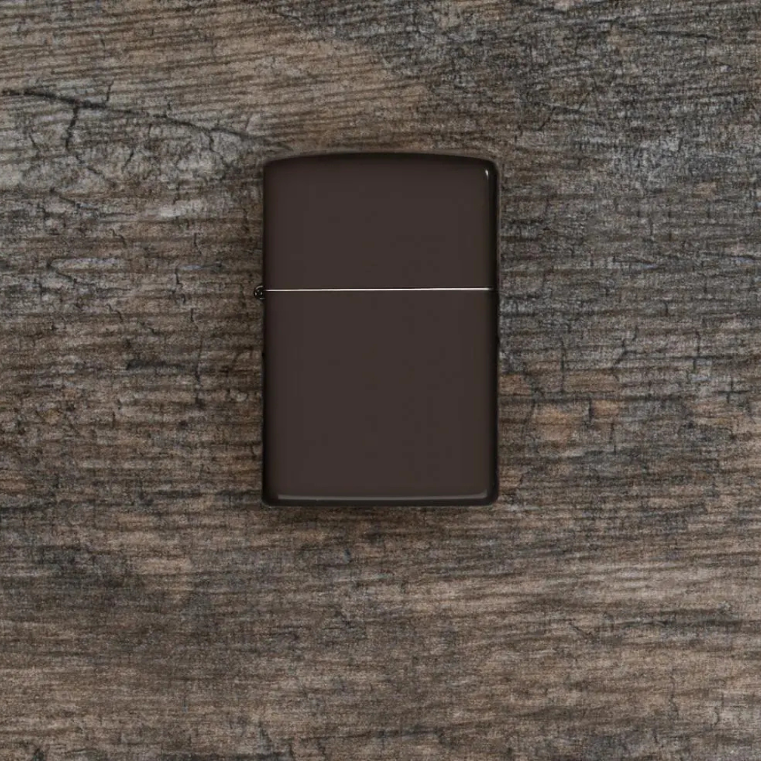 Bật lửa Zippo Brown - Dòng Màu Nâu Hạt Dẻ Bóng Mượt Chính Hãng Mỹ, Vỏ Đồng Thau Sang Trọng, Chống Gió Cao Cấp