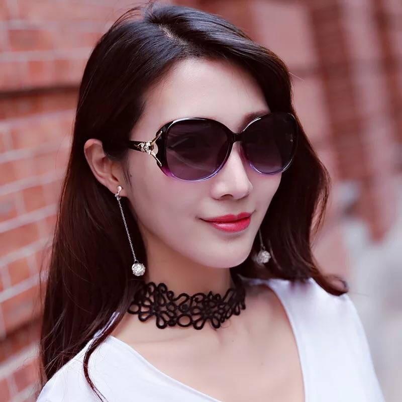 Kính mát nữ mắt kính râm gọng vuông chống tia UV