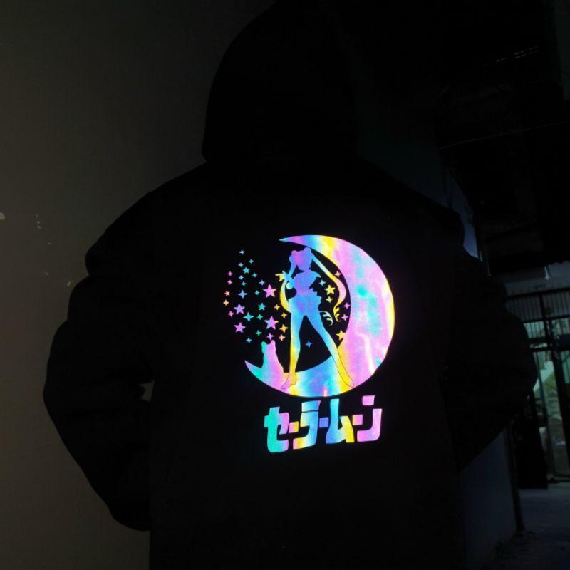 Áo hoodie thủy thủ mặt trăng phát sáng nam nữ mặc , áo khoác hoodieform rộng vải pe chống nắng chống lạnh tốt