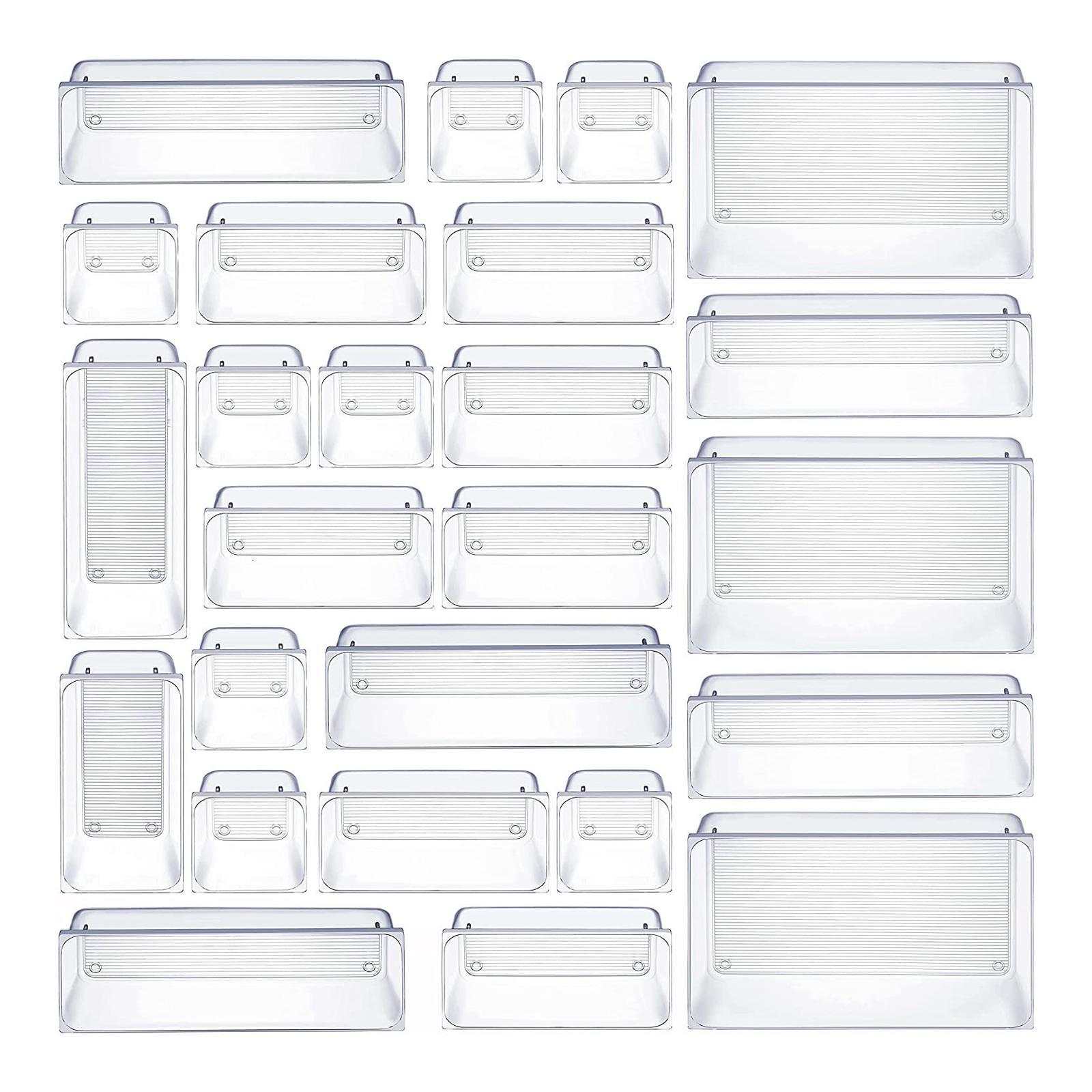Drawer Organizer with Non Slip Silicone Pads Drawer Organizers Set for Kitchen Utensils