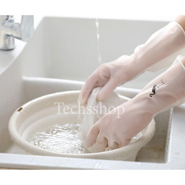 Găng Tay Vệ Sinh Bảo Vệ Tay Siêu Dày Loại Dài 29cm - Dụng Cụ Vệ Sinh, Giặt Giũ Quần Áo Tiện Lợi