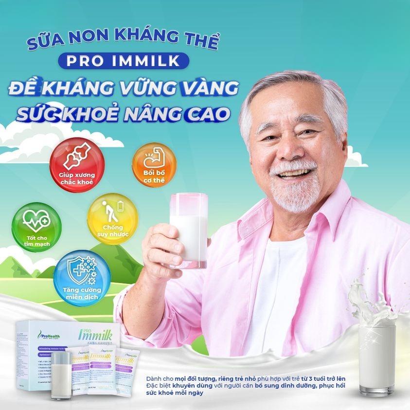 Sữa Kháng Thể PROIMMILK HỘP 15 GÓI - BỔ SUNG DINH DƯỠNG CHO CƠ THỂ