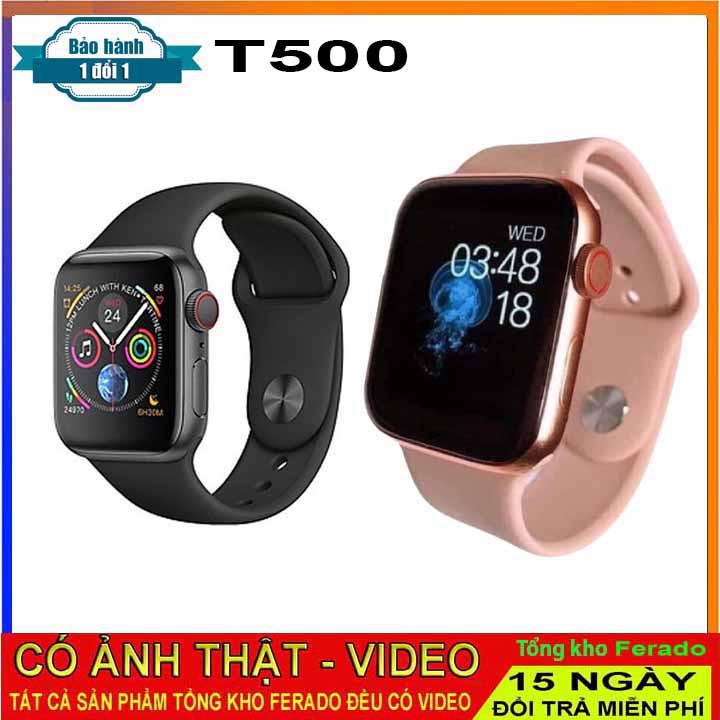 Đồng Hồ Thông Minh T500 Mới nhất 2021 Thay Ảnh Thay Dây kết nối bluetooth 44mm Đo nhịp tim.