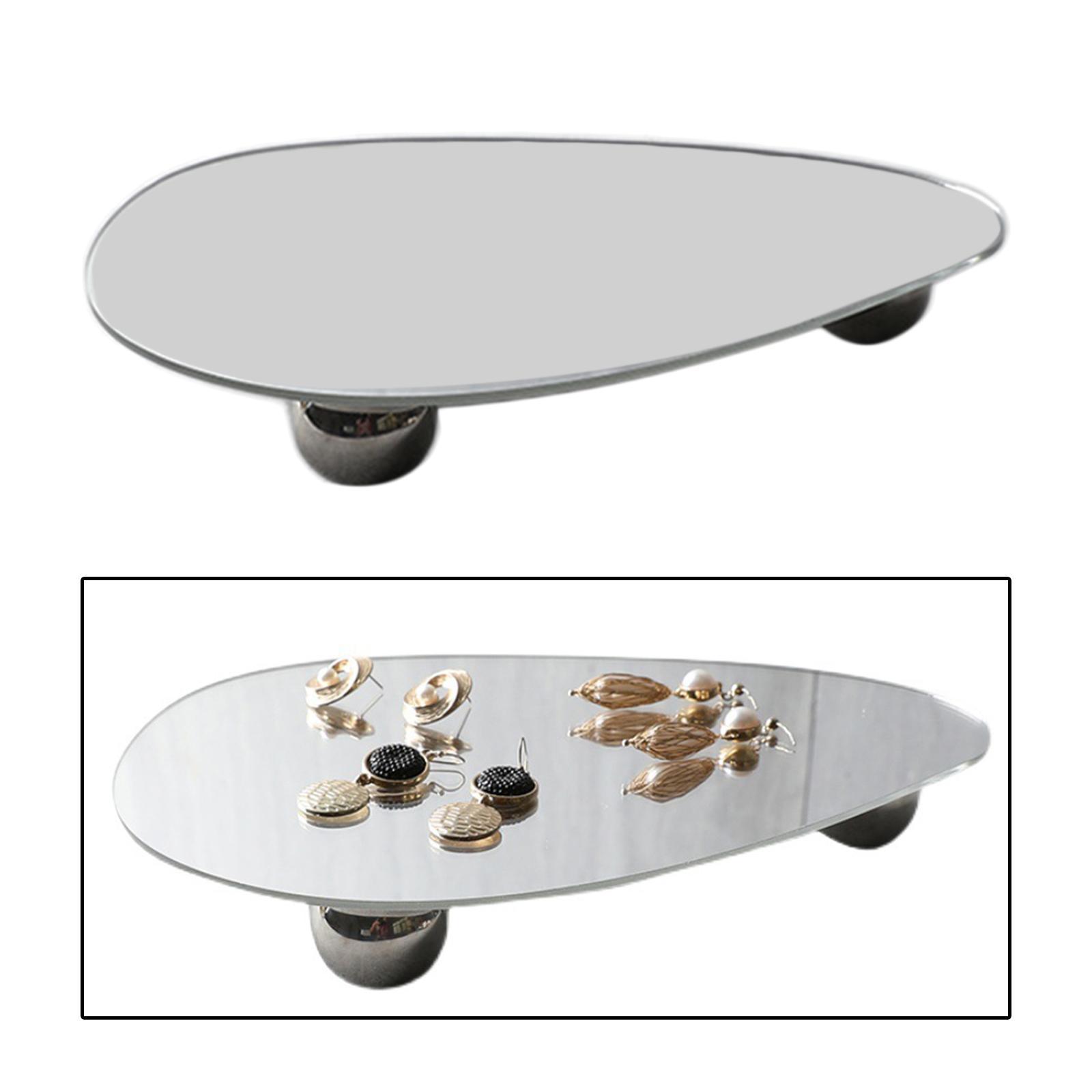 2x Mirror Tray Makeup Tray Cosmetic Storage Tray for Perfume