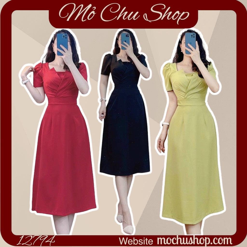 ĐẦM XÒE XẾP LI NGỰC TAY NGẮN 12794