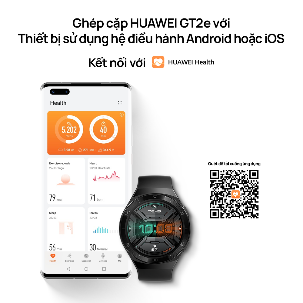 Đồng hồ thông minh Huawei Watch GT2e - Hàng Phân Phối Chính Hãng