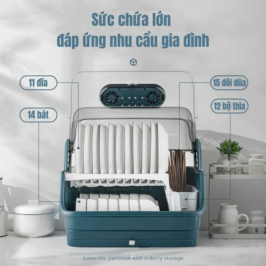 Máy Khử Trùng bát đĩa bằng tia UV 2 tầng Hàng Chính hãng FTAKY-V2