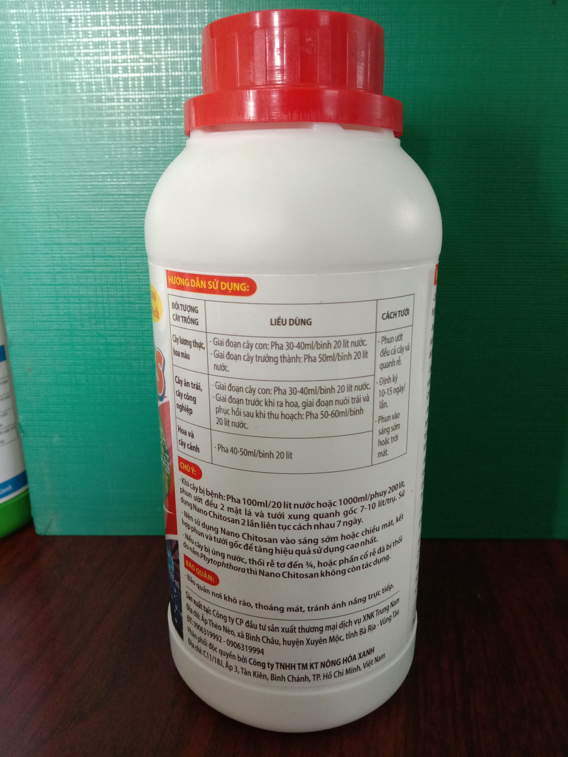 NANO CHITOSAN’S 0,5 LÍT – KÍCH THÍCH HỆ MIỄN DỊCH CHO CÂY TĂNG HIỆU QUẢ SỬ DỤNG PHÂN BÓN PHÒNG – TRỪ NẤM BỆNH