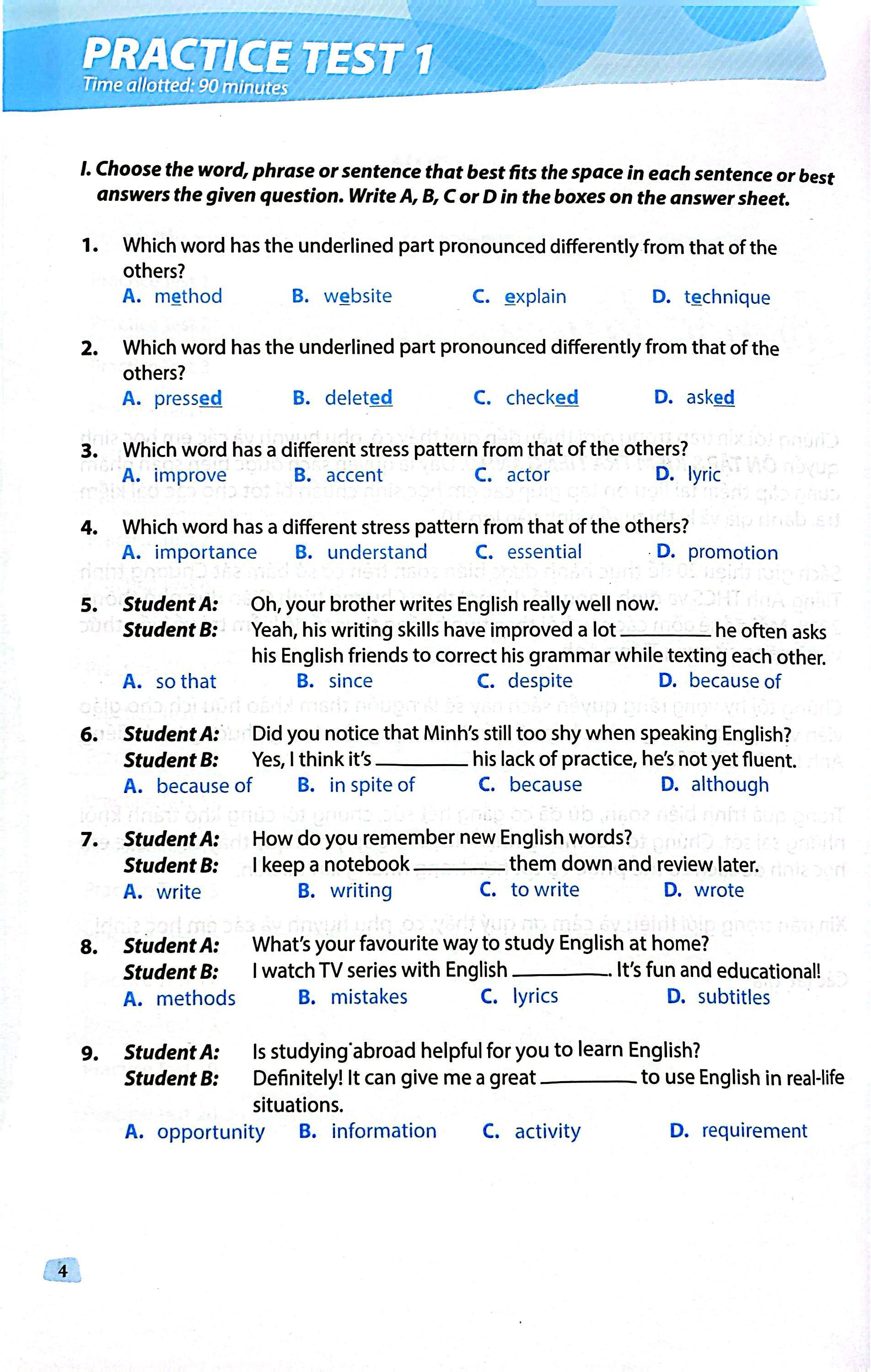 Sách - Ôn Tập Và Kiểm Tra Tiếng Anh 9