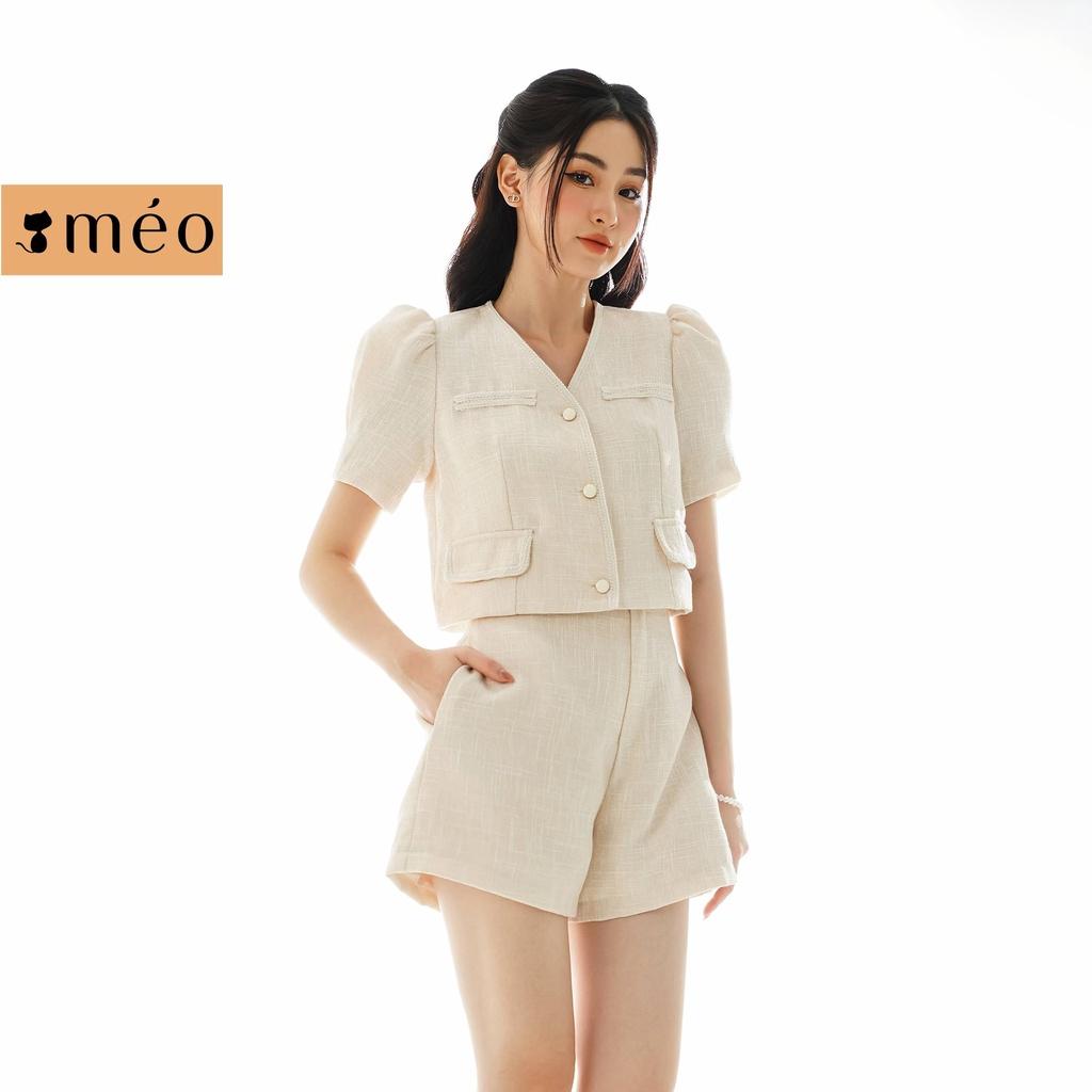 Quần short nữ Méo shop cạp cao dáng ngắn Hàn Quốc Dylas