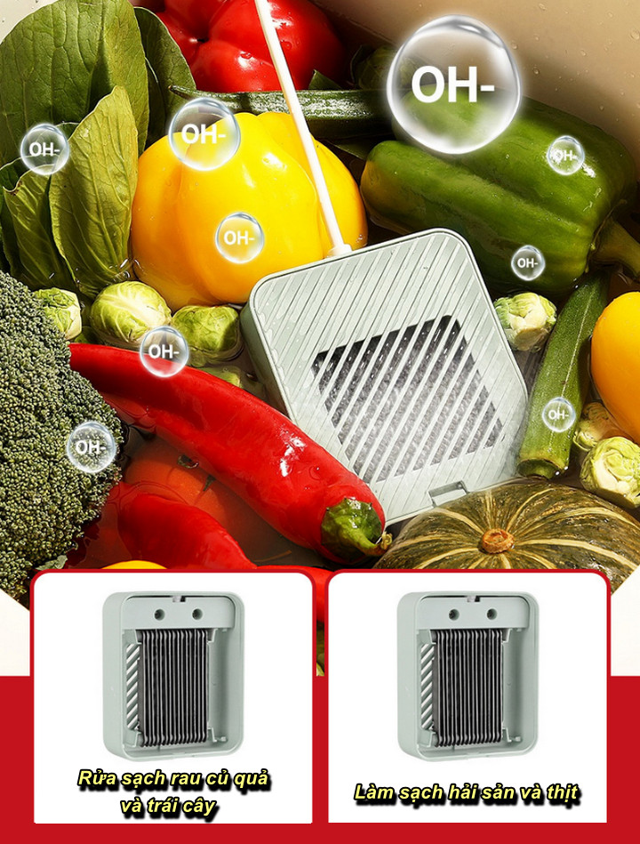 Máy Rửa Rau Khử Trùng Điện Phân Hydroxyl - Home and Garden