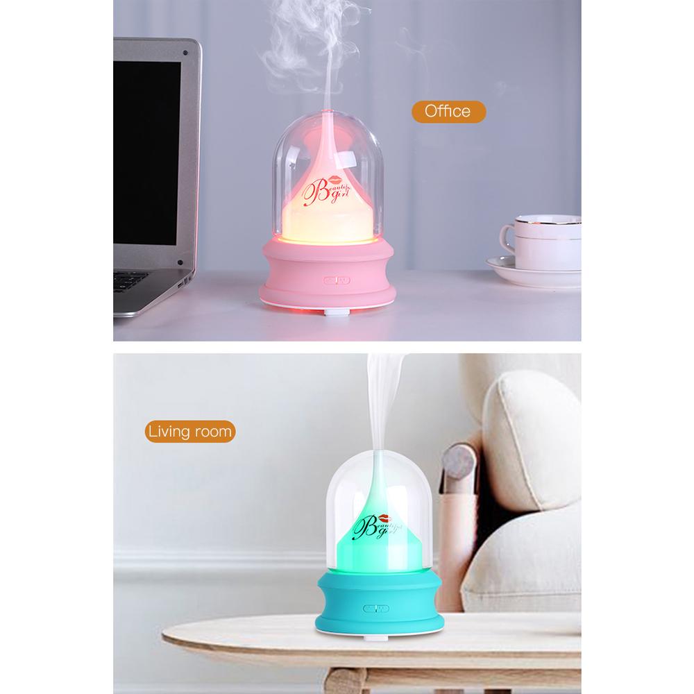 Máy khuếch tán tinh dầu tạo ẩm phun sương 100mL, có đèn LED nhiều màu sắc