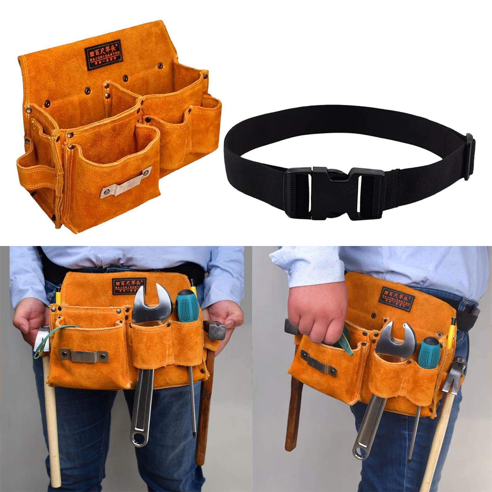 Thick Oxford Waist Belt Pouch Belt Carpenter Electrician Tool MultiPocket
