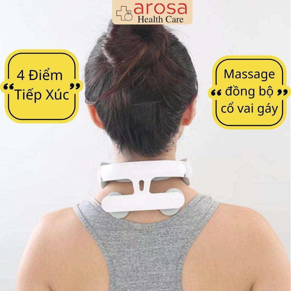 Gối Matxa Cổ Vai Gáy, Massage Xung Điện Giúp Giảm Đau, Máy Mát Xa Nhiều Chế Độ Cổng Sạc USB