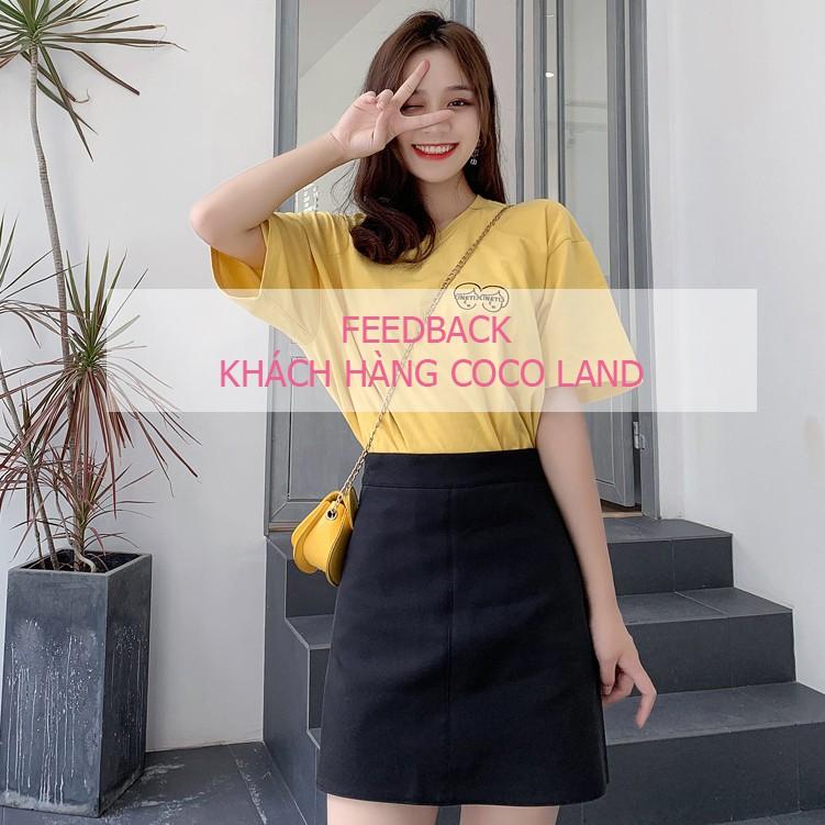 Chân Váy Ngắn Chữ A Có Quần Trong Dài Trên Gối, Màu Đen, trắng, hồng Chất Liệu Vải Mềm Dày Dặn Phong Cách Hàn Quốc