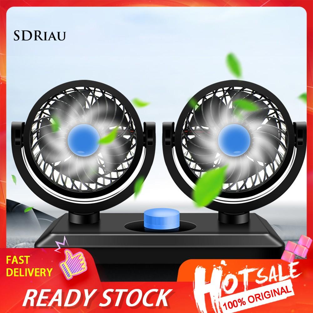 Quạt Làm Mát Hai Đầu 12 / 24v Cho Xe Hơi