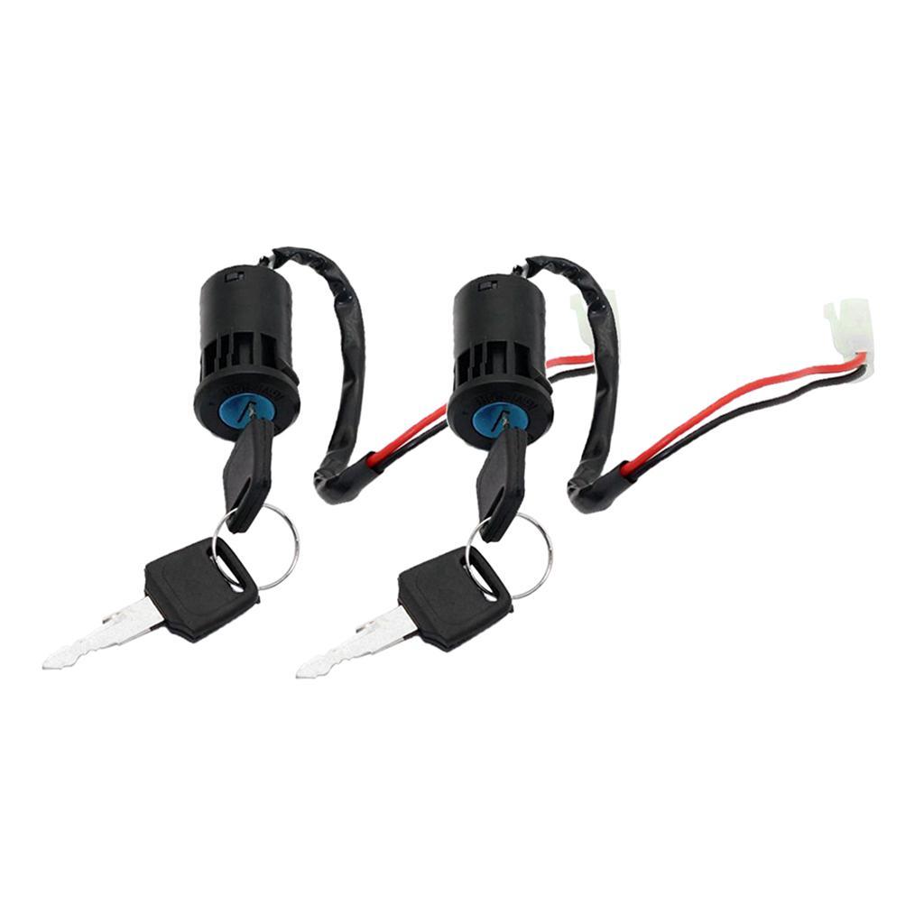 2x  Key Ignition Switch for Scooter Motorcycle ATV Electric Bike
